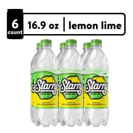Starry Lemon Lime Soda Pop  16.9 fl oz  6 Pack Bottles