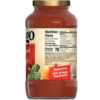 Prego Traditional Pasta Sauce, 24 oz Jar