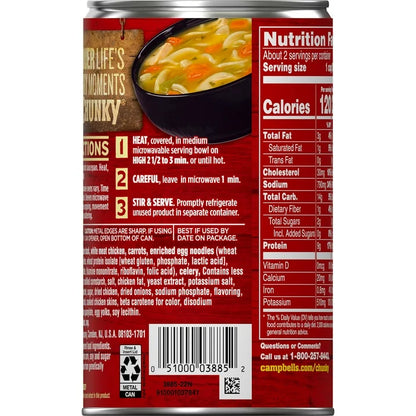 Campbell's Chunky Classic Chicken Noodles 18.8 Oz