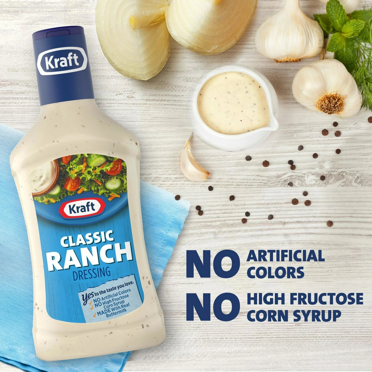 Kraft Classic Ranch Dressing, 16 fl oz Bottle