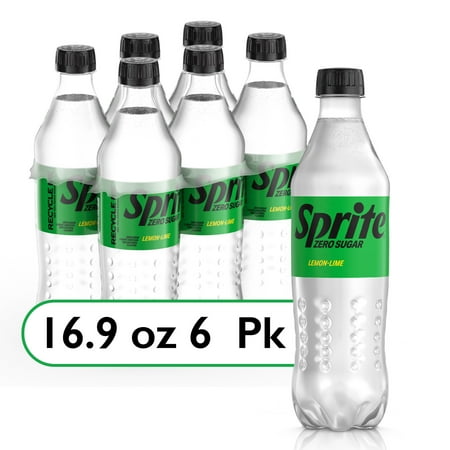 Sprite Zero Sugar Lemon Lime Soda Pop  16.9 fl oz  6 Pack Bottles