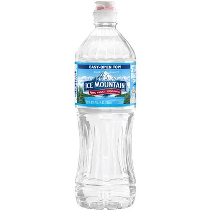 ICE MOUNTAIN Brand 100% Natural Spring Water, 23.7-ounce plastic bottle