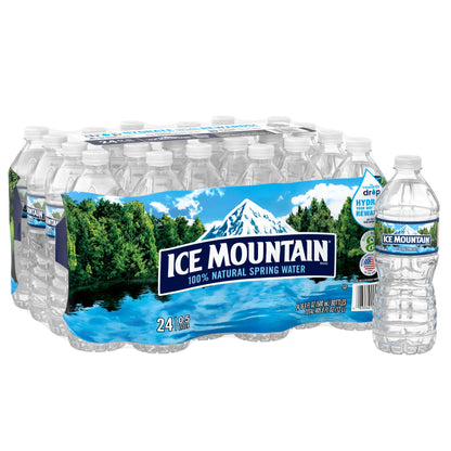 ICE MOUNTAIN Brand 100% Natural Spring Water  16.9-ounce bottles (Pack of 24)