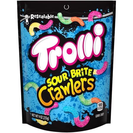 TROLLI, SOUR BRITE CRAWLERS MINIS GUMMI CANDY