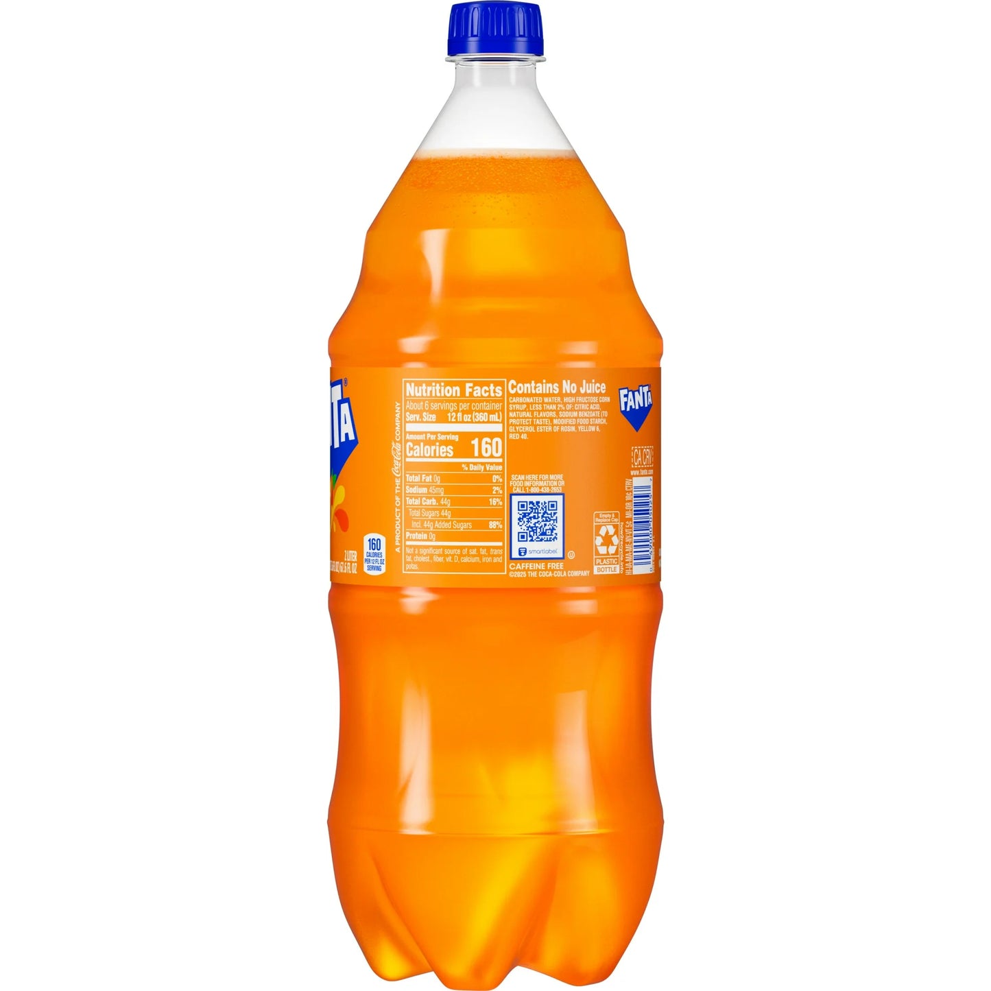 Fanta Orange Fruit Soda Pop  2 Liter Bottle