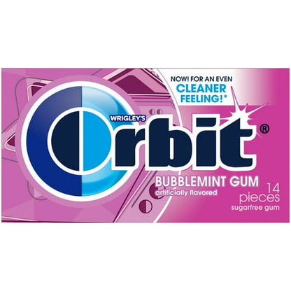 Orbit Gum Bubblemint Sugar Free Chewing Gum  Single Pack - 14 Piece