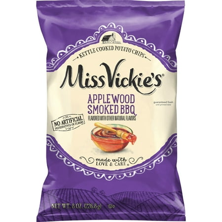 Miss Vickie s Applewood Smoked BBQ Potato Chips  8 oz Bag