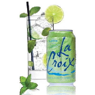 NATURAL LIME FLAVORED SPARKLING WATER, LIME