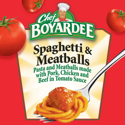 Chef Boyardee Spaghetti and Meatballs in Tomato Sauce, Ready-to-Eat Meal, 14.5 oz. Can