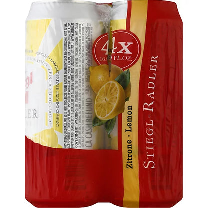 Stiegl Radler Lemon Beer In Cans - 4-16.9 Fl. Oz.
