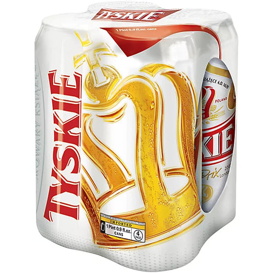 Tyskie Gronie Beer Import Pale Lager 5% ABV Cans - 4-500 Ml