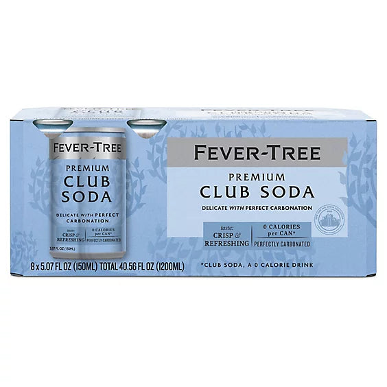 Fever Tree Club Soda Cans 8pk - 8-5.07FZ