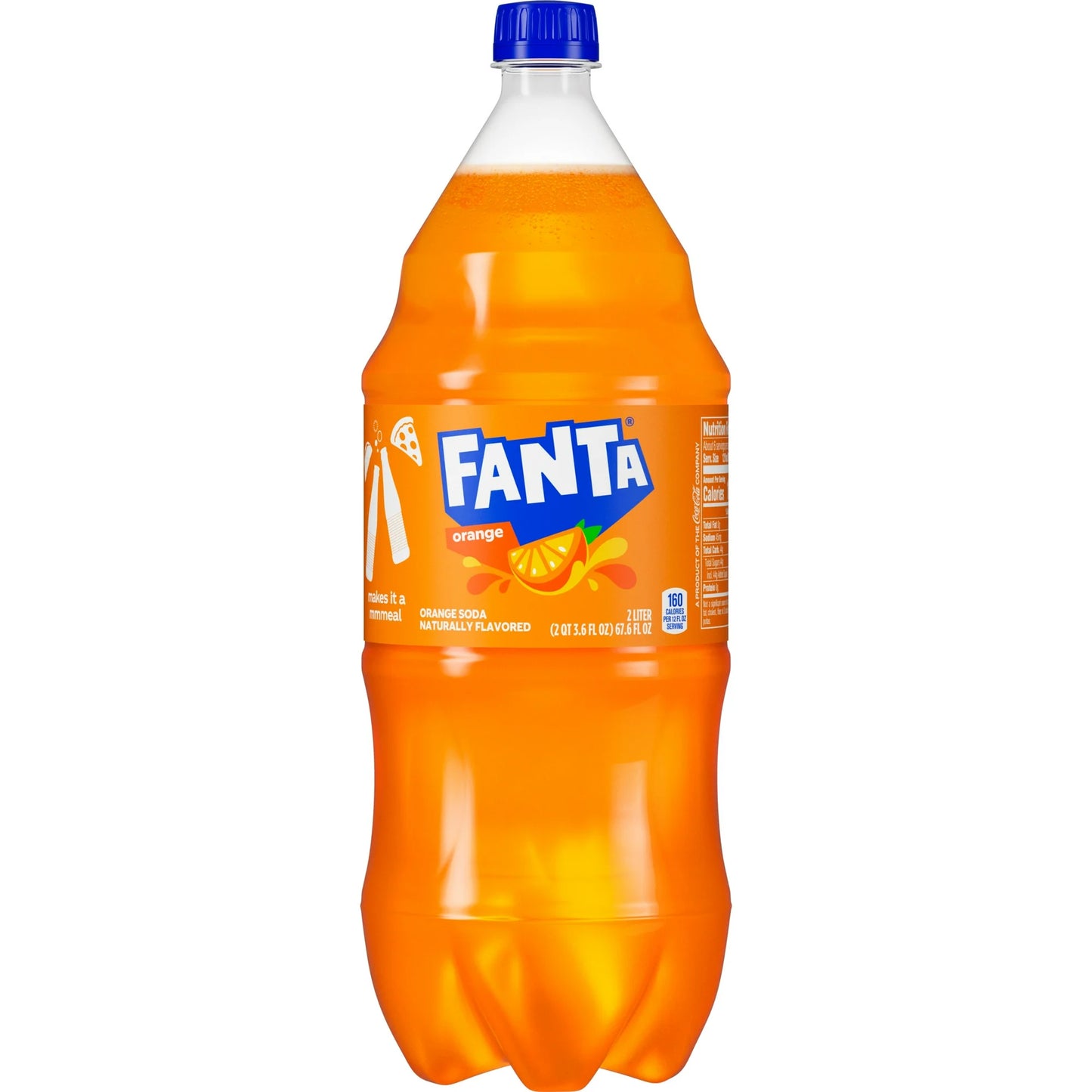Fanta Orange Fruit Soda Pop  2 Liter Bottle