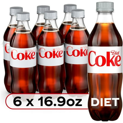 Diet Coke Bottles, 16.9 fl oz, 6 Pack