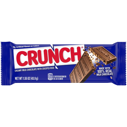 CRUNCH Chocolate Bar Single  Creamy Milk Chocolate With Crisped Rice  1.55 oz
