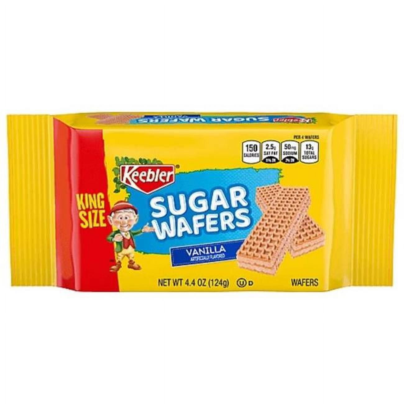 Keebler 6066421 4.4 oz Pouch King Size Vanilla Sugar Wafers Snacks - Pack of 9