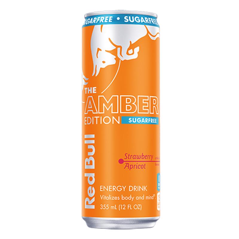 Red Bull Amber Edition Sugar Free Energy Drink  Strawberry Apricot  114mg Caffeine  12 fl oz Can