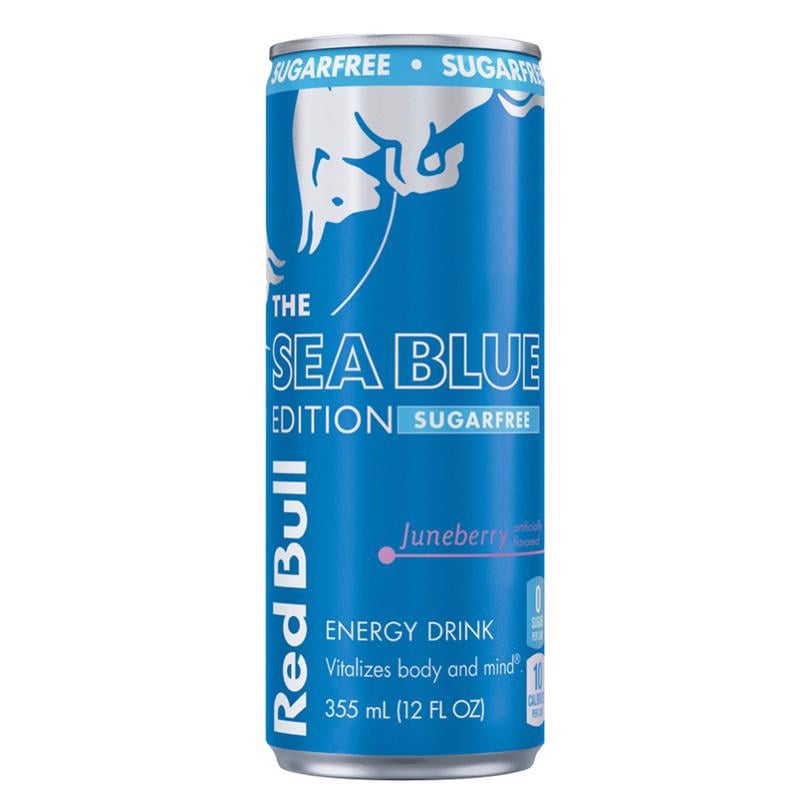 Red Bull Sea Blue Edition, Sugar-Free Energy Drink Juneberry - 12.0 fl oz