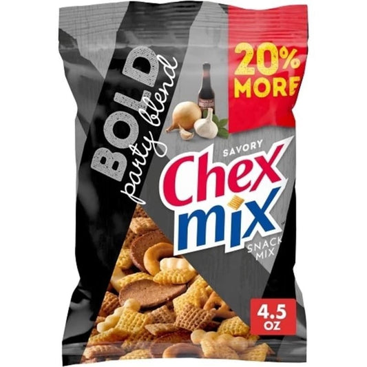 9108828 4.5 oz Bagged General Mills Chex Mix Savory Bold Snack Mix