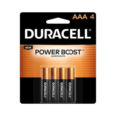 Duracell Coppertop AAA Batteries - 4pk Alkaline Battery: 1.5V Household, Single-Use