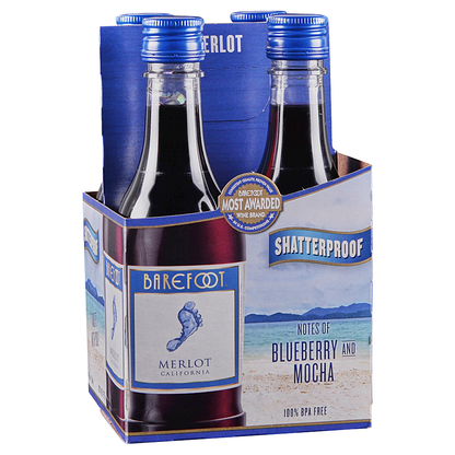 Barefoot Cellars Pinot Noir, 4 Single Serve 187ml Bottles