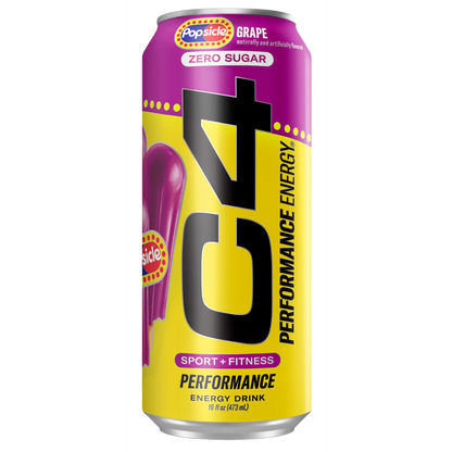 Cellucor C4 Performance Energy Drink  Grape Popsicle  16 oz  1 Can