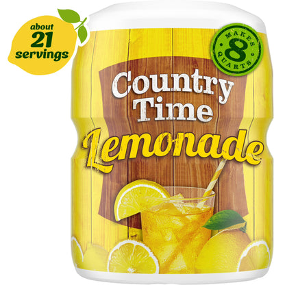 Country Time Lemonade Naturally Flavored with other natural flavor Powdered Drink Mix, 19 oz Canister