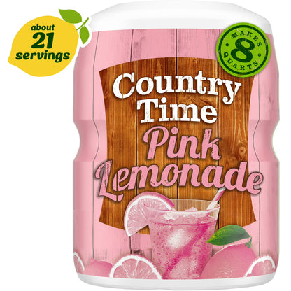 Country Time Pink Lemonade Naturally Flavored with other natural flavor Powdered Drink Mix, 19 oz Canister