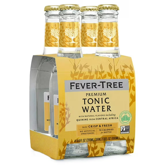 Fever-Tree Premium Indian Tonic Water Bottles - 4pk/200ml