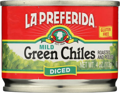ROASTED AND PEELED DICED MILD GREEN CHILES