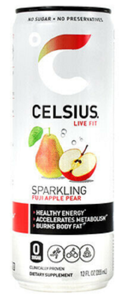 CELSIUS Sparkling Fuji Apple Pear Functional Energy Drink - 12 fl oz Can