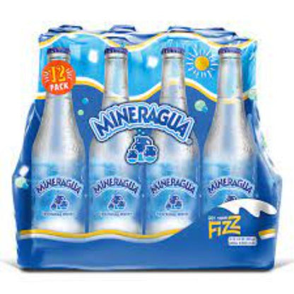 Jarritos Mineragua Sparkling Water  12.5 fl oz Glass Bottle  12 Pack