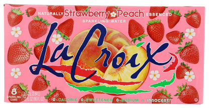 LaCroix Strawberry Peach Sparkling Water - 8pk/12 fl oz Cans