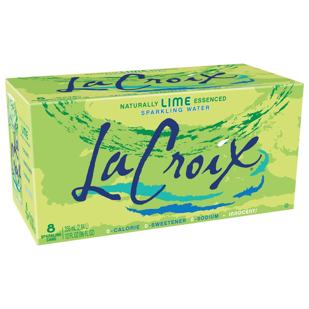 NATURAL LIME FLAVORED SPARKLING WATER, LIME