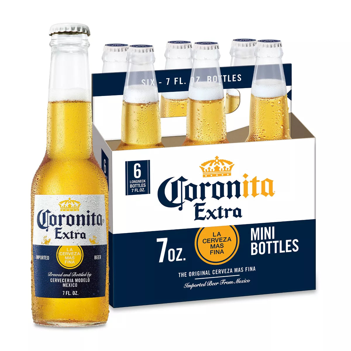 Corona Extra Coronita Lager Beer - 6pk/7 fl oz Mini Bottles