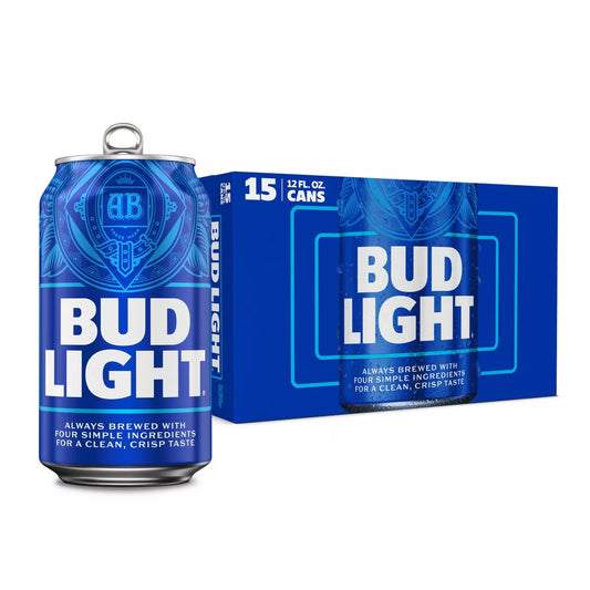 Bud Light American Lager Beer - 15pk/12 fl oz Cans