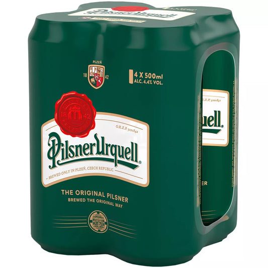 Pilsner Urquell Beer - 4pk/500ml Cans