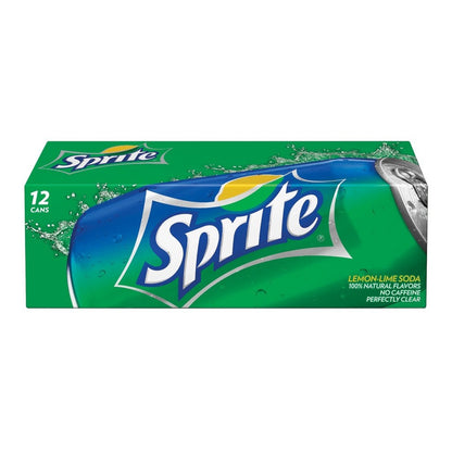 Sprite Lemon Lime Soda Soft Drinks, 12 fl oz, 12 Pack