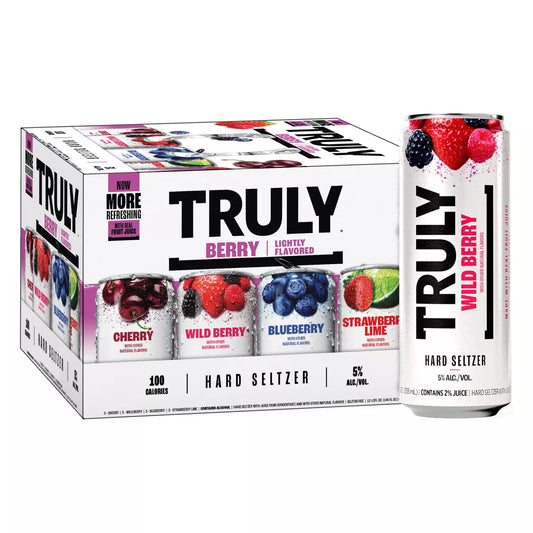 Truly Hard Seltzer Berry Mix Pack - 12pk/12 fl oz Slim Cans