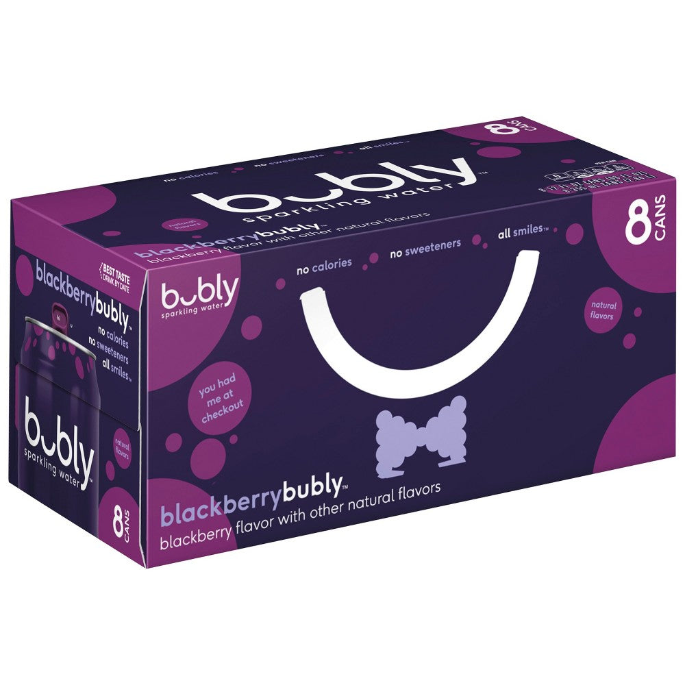 BLACKBERRY SPARKLING WATER, BLACKBERRYBUBLY