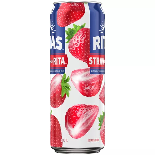 Ritas Straw-Ber-Rita Sparkling Margarita - 25 fl oz Can