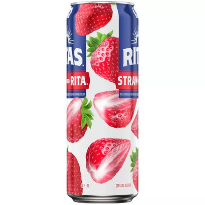 Ritas Straw-Ber-Rita Sparkling Margarita - 25 fl oz Can