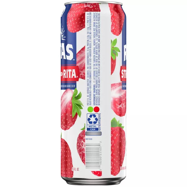 Ritas Straw-Ber-Rita Sparkling Margarita - 25 fl oz Can