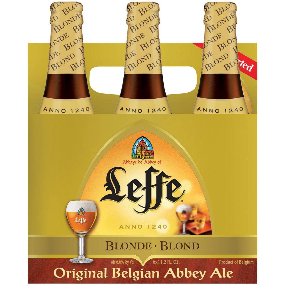 Leffe Blonde Belgian Abbey Ale Beer - 6pk/11.2 fl oz Bottles