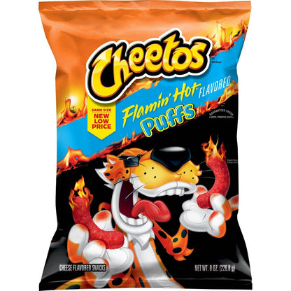 Cheetos Flamin' Hot Puffs Flavored Snacks - 8oz