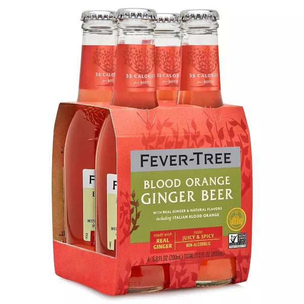 Fever-Tree Light Blood Orange Ginger - 4pk/200ml Bottles