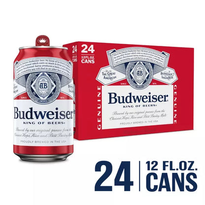 Budweiser American Lager Beer - 24pk/12 fl oz Cans
