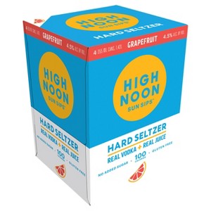 High Noon Sun Sips Grapefruit Vodka & Soda - 4pk/12 fl oz Cans