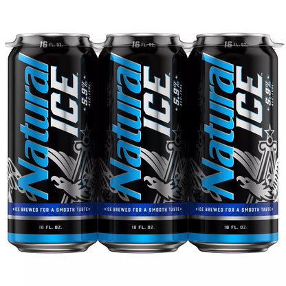 Natural Ice Beer - 6pk/16 fl oz Cans