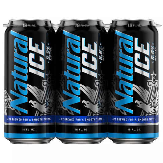 Natural Ice Beer - 6pk/16 fl oz Cans